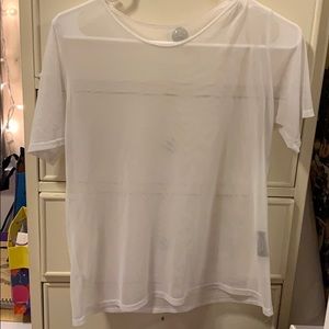 White Mesh T-Shirt